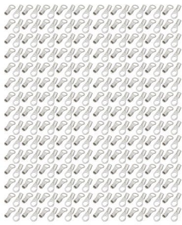 Aexit 300Pcs AWG16-14 Runde Form RNB2-4S nicht isolierte Kabelschuh Crimp-Anschlussklemme (0345ee0c5a5c46740bf903612b5398b6)