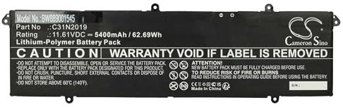 vhbw batteria compatibile con Asus VivoBook Pro 14 Oled X3400ph-Km144w, Pro 14 Oled X7400pa notebook (5400mAh, 11,61V, Li-Poly)
