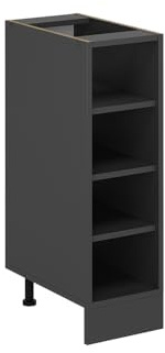 Vicco Küchenregal R-Line, Anthrazit, 25 cm | Offener Stauraum · Ohne Arbeitsplatte · Höhenverstellbare Füße · 3 Einlegeböden · ✓ Alles griffbereit