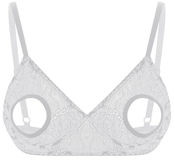 ranrann Soutien-Gorge Seins Nus Femme Lingerie Ouverte sous-vêtement Soutien Gorge Transparent