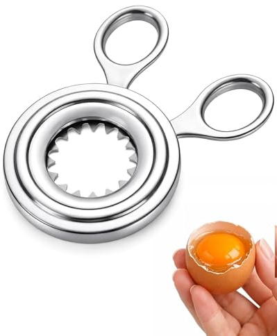 YIPFEN Abridor de Huevos Acero Inoxidable, 1 Ud. – Cortador Preciso de Cáscaras y Topper para Huevos Cocidos, Duros y Blandos, Apertura Perfecta y Sin Esfuerzo.