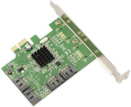 KALEA-INFORMATIQUE Tarjeta Controladora PCI Express PCIe x1 a 4 Puertos SATA 3 6G con Chipset Marvell 88SE9215