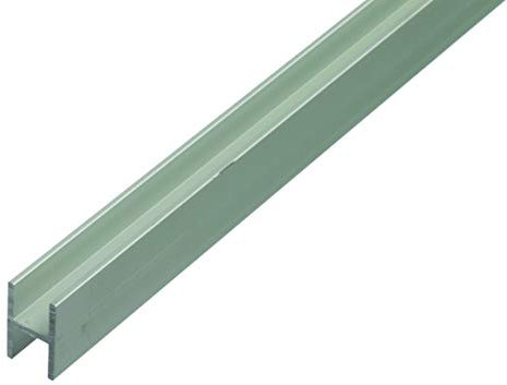 Alberts 485627 Profilé en H | spécialement pour panneaux agglomérés de 16 mm | aluminium, anodisé, couleur argent | 1000 x 19 x 30 mm