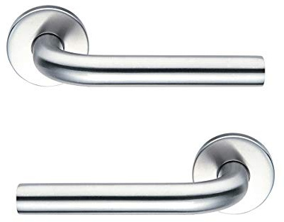 Bricard 3050766450 tempo dörrhandtag med rosett, rostfritt stål, 1 par