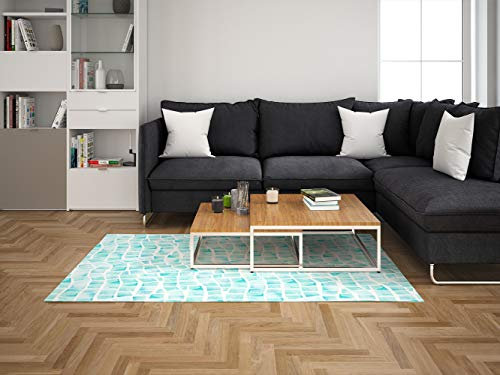 Oedim Teppichfliesen blau für Zimmer, PVC | Verschiedene Größen | Teppich PVC | Vinylboden | Dekoration für Zuhause | Boden Sintasol | Kinderschutz | 95x165cm