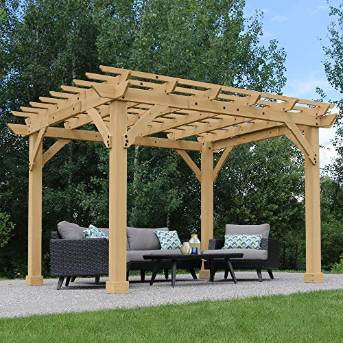 Yardistry Pérgola marrón de 10 x 12 pies