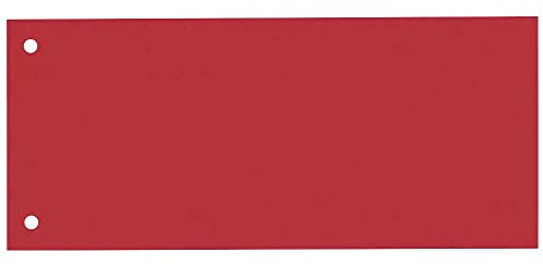 RC Trennstreifen 190g 2-Fach gelocht 22 x 10,5cm KURZ rot 100Stück