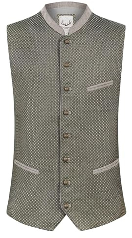 Stockerpoint Herren Trachtenweste Markus I Größen 44-60 I Traditionelle & hochwertige Weste mit verstellbarem Riegel I Perfekt für Trachten & Festlichkeiten