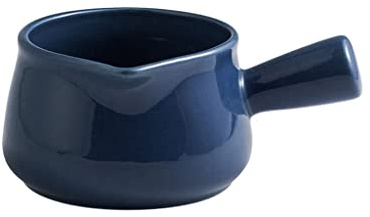 TOMYEUS Gravy Boat Small Milk Cup with Handle Milk Cup Coffee Milk Jug Ceramic Household Mini Small Milk Cup Milk Cup Milk Jug Milk Cup Steak Sauce Cup Salad Dressing Gravy Boat (Color : Blue)