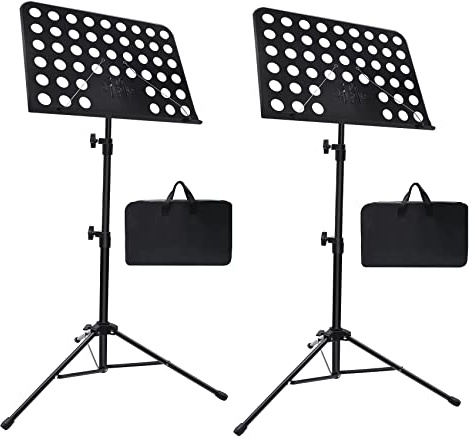 Mdvora 2 Pack Adjustable Music Stand with Carrying Bag