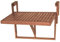möbelando Balkonhängetisch >Berkeley< in braun aus Holz - 60x44x65cm (BxHxT)