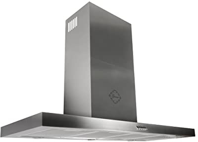 GURARI Hotte murale GCH F 118 12 IS N + tuyau, hotte aspirante 120 cm, 1000 m³/h, 3 niveaux, acier inoxydable
