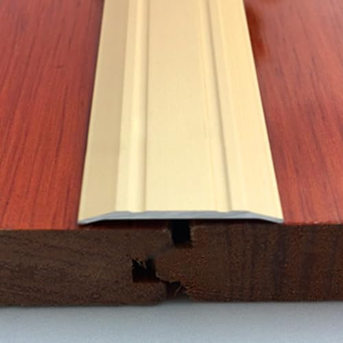 Tapajuntas Suelo Listón Metálico De Transición Para Suelos, Umbral De Puerta Interior Exterior De Madera A Baldosa Cenefa De Aluminio, Reductor De Umbral Para Cocina Salón Dormitorio ( Color : Gold ,