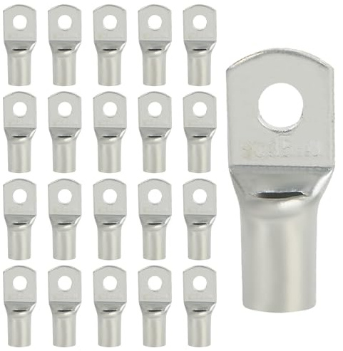 20 Ringkabelschuhe SC35-6, Verzinntes Kupfer, 35mm² M6 | Hohe Leitfähigkeit für Batterien | Wechselrichter, Motorräder, Autos und Elektroinstallationen