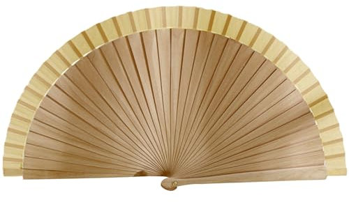 SLXLYH Eleganter Fächer Modisch Klassisch Vintage Stil Aus Holz Hand Spanisch Einfarbig Faltbar Für Hochzeiten Und Tanzpartys Feier Fächer