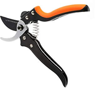 Gartenpaul Profi Bypass Gartenschere P1 | schwarz orange | DuraSoft Griffe