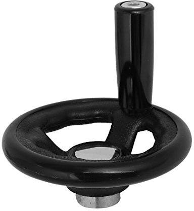 Sourcingmap 4-inch Diameter Plastic Round Hand Wheel W Revolving Handle