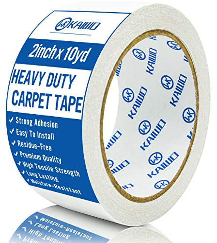 KAIWO Heavy-Duty Carpet Tape is a Professional-Grade Solution for securely Fastening Carpets, mats, and Rugs, Delivering Expert Installation Results. (QW-Rug-5cm*9m-1)