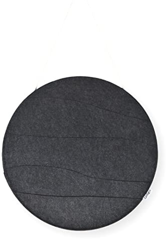 Livlig53 Filz Hängeorganizer für Briefe, Zeitung, Schlüssel, ø 45cm Ordnungssystem hängend für Küche, Wohnzimmer und Büro. Farbe: Schwarz