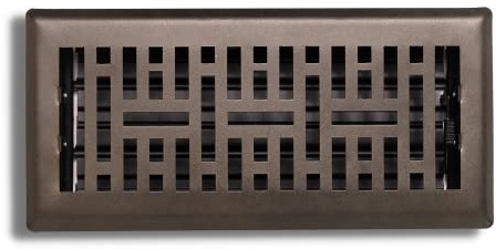 Sierra Grates 4x12 Metal Floor Register Vent Cover, Metro Design Bronze Finish, Decorative Steel HVAC Air Vent Grille, Durable Heavy Duty Floor Vent for Home, Easy Install