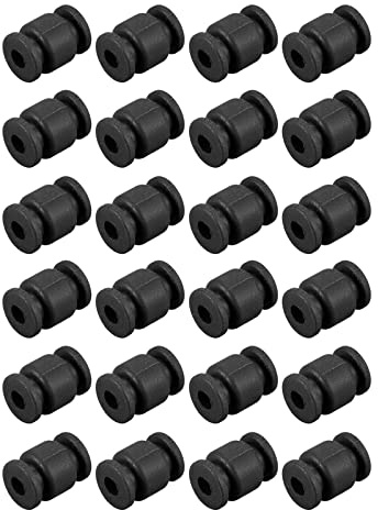 sourcing map Vibrationsschutz Stoßdämpfung Dämpfung Gummi Bälle M3.5x13mm für RC Quadcopter FPV Kardanisch Kamera Montage (Schwarz/24Pack)