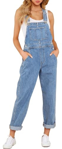 GRAPENT Overalls for Women Baggy Overalls Women Denim Jumpsuit Jean Romper Overall Denim Outfit Western Clothes Y2K Clothes Color Blue Mist Petite Size Small XS Size 0 Size 2