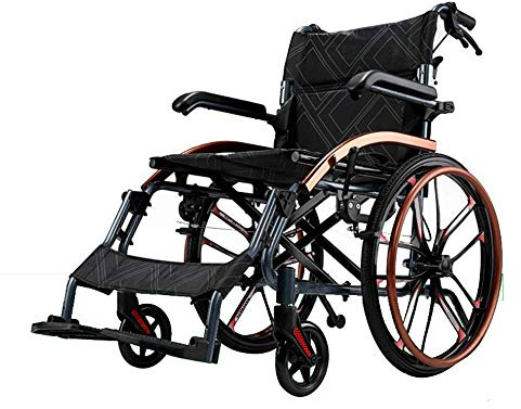 Elderly Folding Lightweight Manual Wheelchair,with with Desk-Length Arms and Swing-Away Leg Rests,for Adults