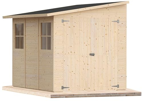 Casetta da giardino in legno per esterno 6Mq 300x200 20mm MADE IN ITALY mod. VARESE (Senza Pavimento, KIT 2 FINESTRE APRIBILI)