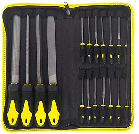 Metallfeilen for Stahl, mechanische Werkzeuge, Metall-Raspelfeilen-Set, 18-teiliges Feilenset, runde und flache Dreiecksfeilen-Sets for Holzarbeiten, Metallmodelle, Hobbyanwendungen, robuste Feile