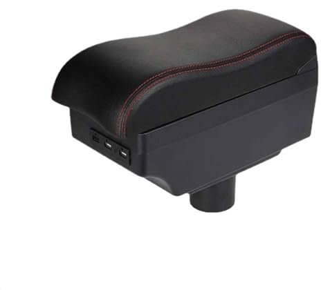 NANZU Ajuste for Seat Ibiza 6j Ibiza 6L Compartimento de reposabrazos for Coche Contenido de Tienda Central decoración de Estilo con portavasos Accesorios USB (Color : B2 White Line)