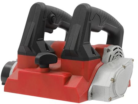 Elektrische Handhobelmaschine, 1300W Handhobel Elektrisch Wand Hobelmaschine, Tragbare Lackhobel mit Kabel, Wandhobel Einstellbare Tiefe - Hobeltiefe 1-4mm, Hobelbreite 15cm (Schwarz+Rot)