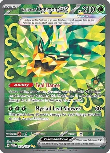 Teal Mask Ogerpon ex 211/167 Special Illustration Rare Pokemon Card | Twilight Masquerade Set | Scarlet & Violet Series | Pokémon TCG | Titan Authenticated