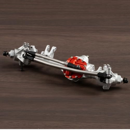 Machined Aluminum HD44 Offset Straight Axle for VS4-10 Phoenix SCX10 II Chassis 1/10 RC Rock Crawler Built (Silver Front Axle)