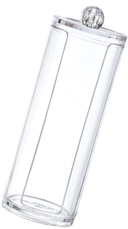 Gatuida Caja De Almacenamiento Ranuras Para Bastoncillos De Algodón Organizador De Plástico Transparente Diseño Elegante