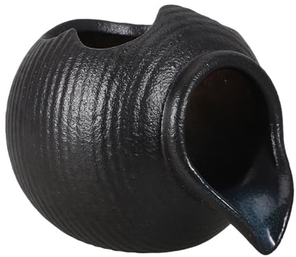 Alipis Fontaine de Table à Jet Eau Céramique Carafe à Eau Décorative pour Intérieur Pot Cascade pour Aquarium ou Jardin