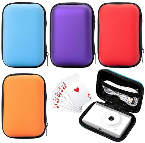HUILATE Playing Card Case, UNO Case, Portable Waterproof Uno Card Case, Portable Storage Box for Standard Size Gaming Cards(4Pcs)