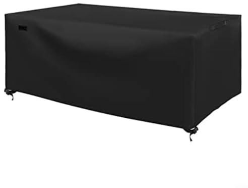 Alanmoship Waterproof 8Ft Pool Table Cover, Heavy Duty 600D Oxford Outdoor Billiard Snooker Protector With Windproof Buckles And Adjustable Drawstrings, Full Coverage Design In Black