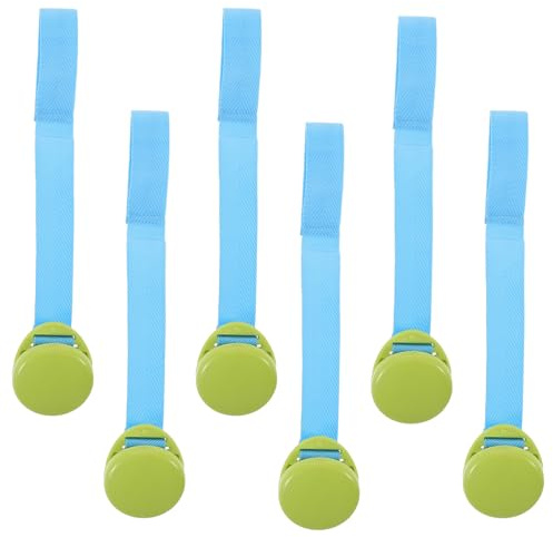 PAMINGONO 6 Pinzas Sujetadoras para Manta de Cochecito de Resistentes al Viento Color Verde Aplicables y Fáciles de Instalar Juego de 3 Unidades para Uso en Sillas de Paseo al Aire