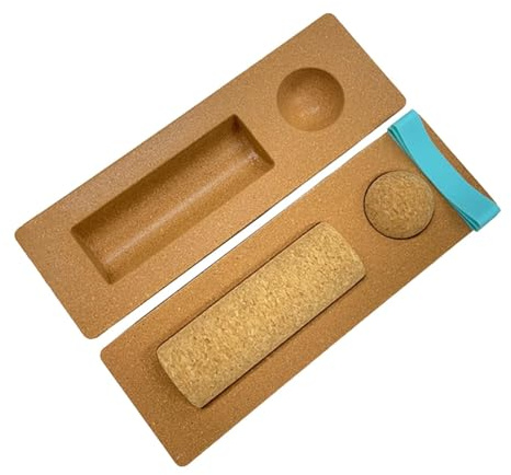 Entrenador De Estabilidad Del Tobillo Fortalecedor Del Pie De Corcho Natural Estabilidad Del Equilibrio Con Bola De Masaje Y Bandas De Resistencia For La Estabilidad Del Equilibrio