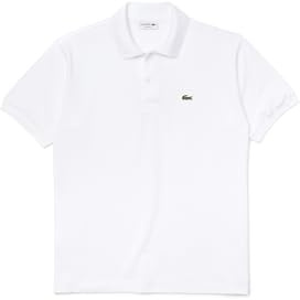 Lacoste L1212 Camisa de Polo para Hombre, Blanco, XXL