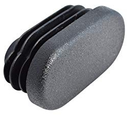 GLEITGUT 16 x Lamellenstopfen oval 30 x 15 mm Endkappen für Ovalrohr Möbelgleiter