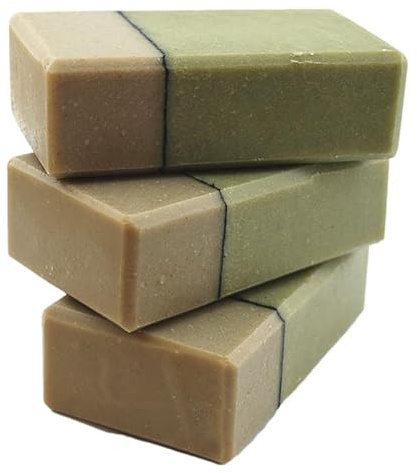 Traverse Bay Bath and Body- All natural handmade cold process bar soap, Eucalyptus Mint with Activated Charcoal, French Green Clay, essential oil soap. 3 bar pack 16 + oz. Made in the USA