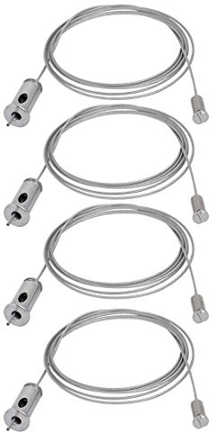 Ruilogod 4pcs 1.5M Lighting Suspension Cable Hanging Chain Cylinder Attachment Head (id: b2a a71 4a6 d56 09d