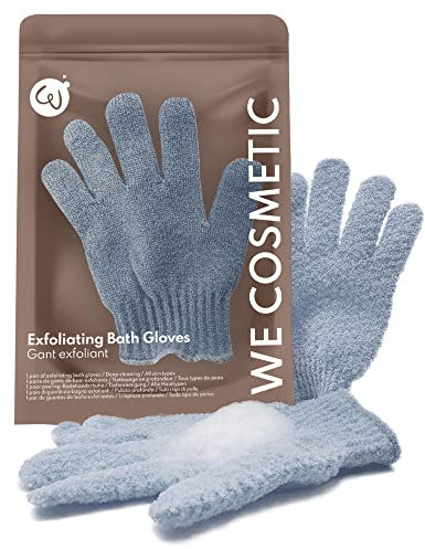 2x Gants Exfoliants Pour Le Corps | Gommage Et Gant De Crin | Gant De Toilette Adulte - WE COSMETIC (Light exfoliation)