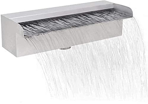 SPJKSO Wandbrunnen Wasserfälle mit LED Streifen Licht Spillway of Water Garden Wasserfall für Garten Outdoor Brunnen 30cm
