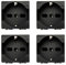 Voltix 4 Pezzi Presa Schuko 2P+T 16A, Compatibile con Bticino Living Light e Living International, Colore Nero, Alta Qualità (4 Pezzi Presa Schuko)