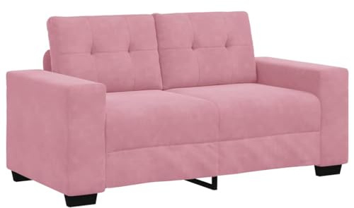 vidaXL Liebesessel Rosa 160 cm Samt | Super bequeme Form zum Chillen, Luxuriöser Samt, der sich einfach toll anfühlt, Robuster Holzrahmen, der lange hält