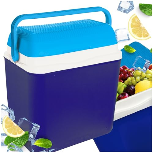 Kühlbox Passiv 32,5L – Große Isolierbox ohne Strom für Camping, Picknick & Strand, Thermobox mit Deckel, hält Getränke Lange kühl, Tragbare Eisbox für unterwegs – Kamai Coolbox