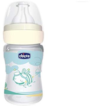 Chicco Biberon linea Benessere con tettarella in Silicone 150ml Flusso Normale Boy 0 mesi+