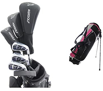 AGXGOLF Girls Right Hand Tall Length Magnum Edition Golf Club Set w460cc Driver, Fairway Wood, Hybrid, 6, 8 Irons, Wedge, Bag & Free Putter; Built in The U.S.A.